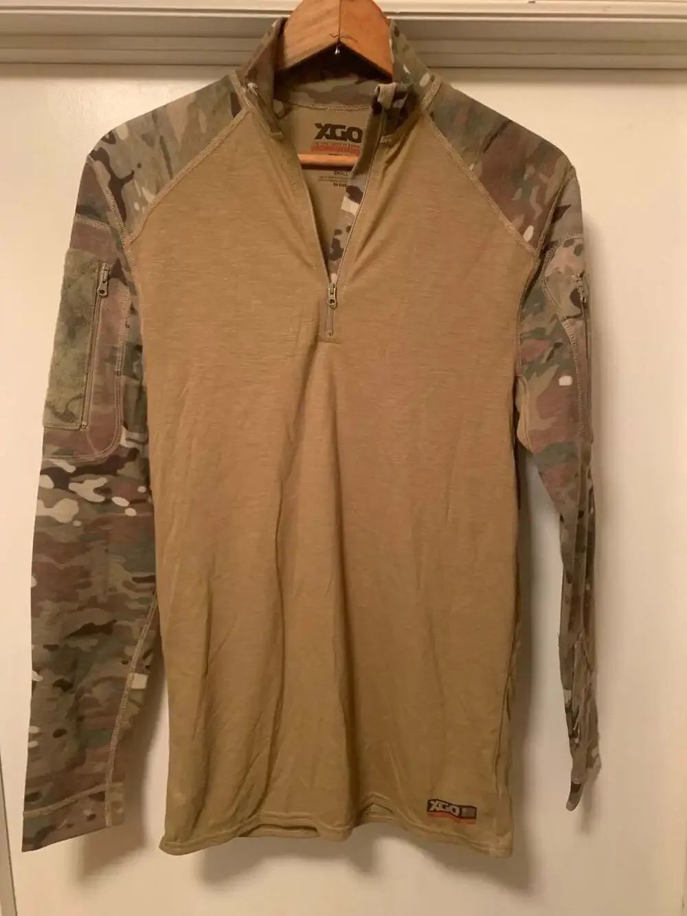 XGO Flame Retardant 1/4 Zip Combat Shirt with Multicam Sleeves